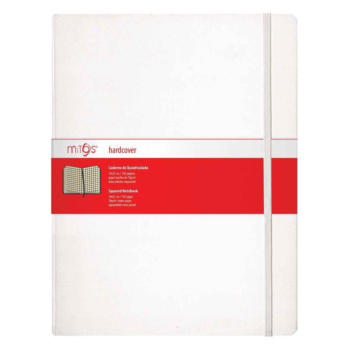 MITOS® HARDCOVER-Caderno Notas Quadriculado(19x25cm)192pg